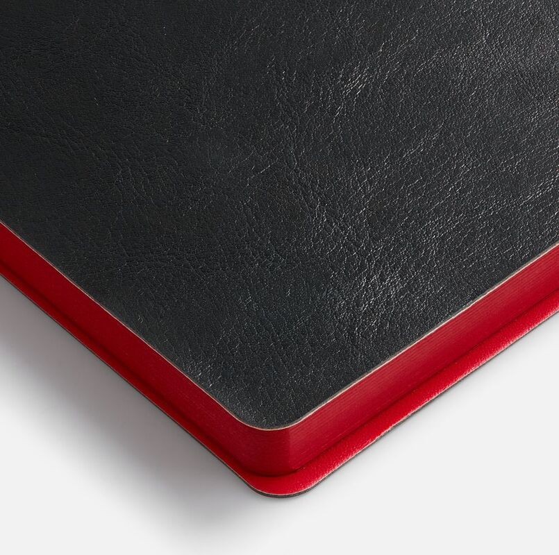 Ежедневник Doppio, недатированный, черный с красным арт.26022.53