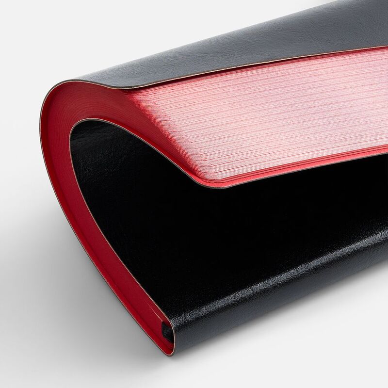 Ежедневник Doppio, недатированный, черный с красным арт.26022.53