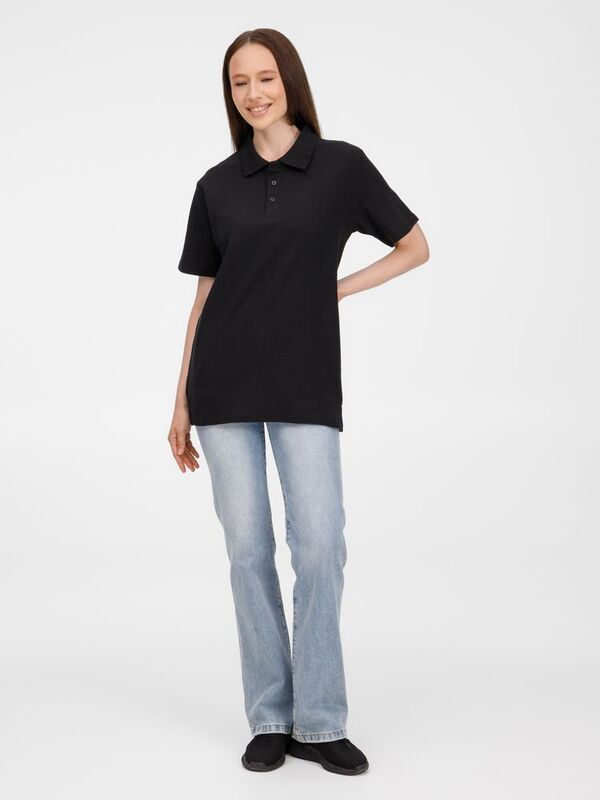 Рубашка поло унисекс Tervise, черная арт.19419.30