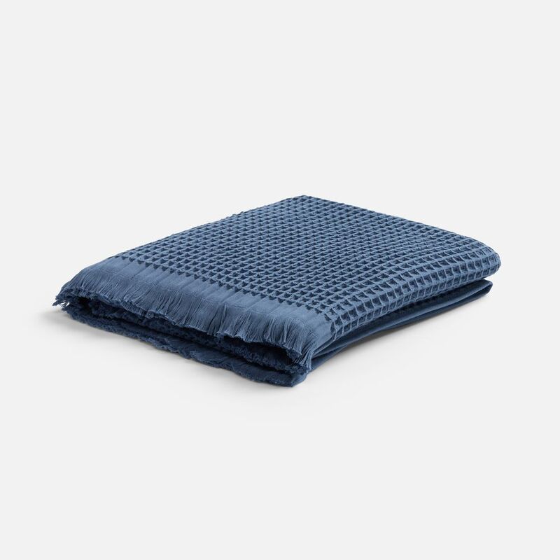 Плед вафельный Elenglect, темно-синий арт.17378.43