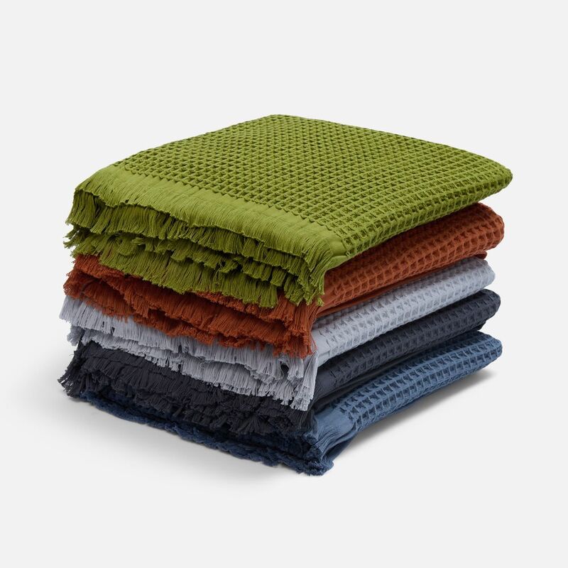 Плед вафельный Elenglect, зеленый арт.17378.90