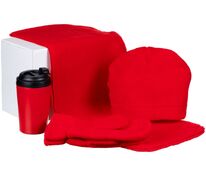 Набор Fleecy с термостаканом, красный арт.20436.50