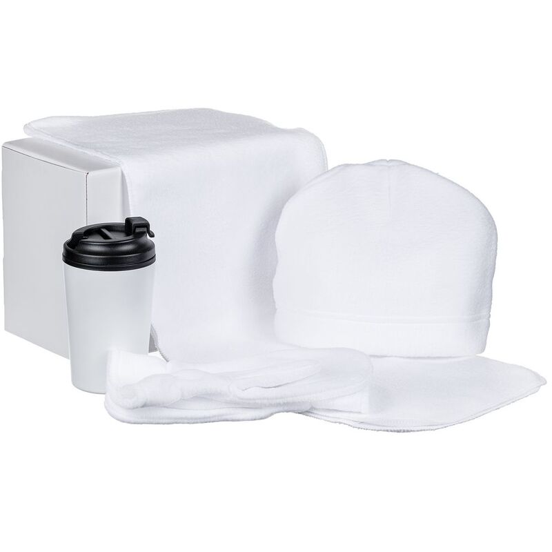 Набор Fleecy с термостаканом белый арт.20436.60