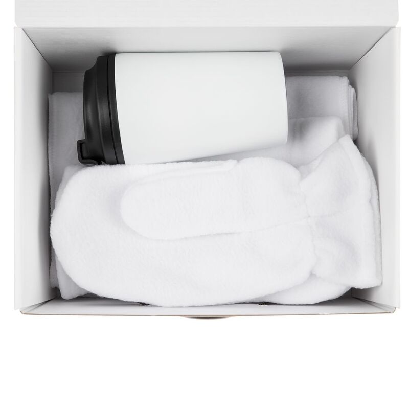 Набор Fleecy с термостаканом белый арт.20436.60