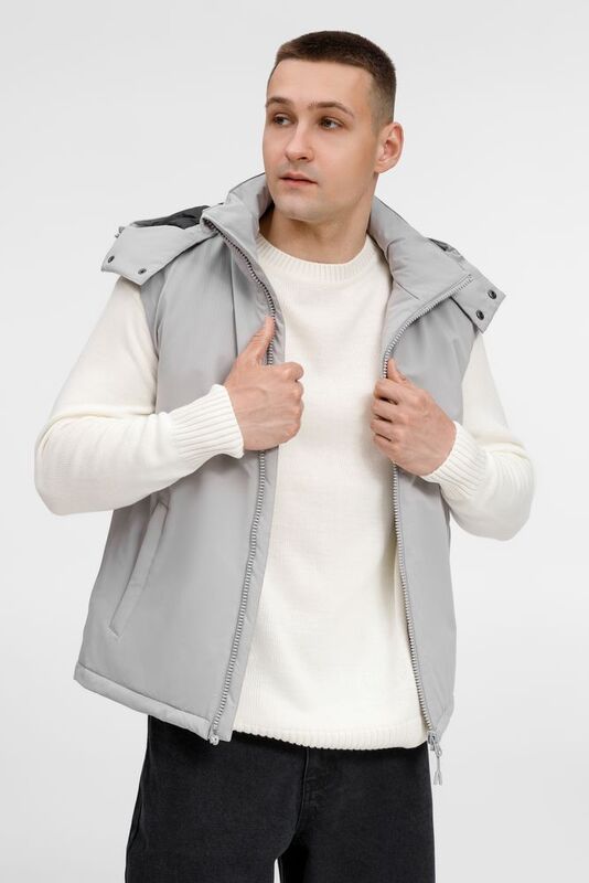 Жилет унисекс Sfera, светло-серый арт.20441.10