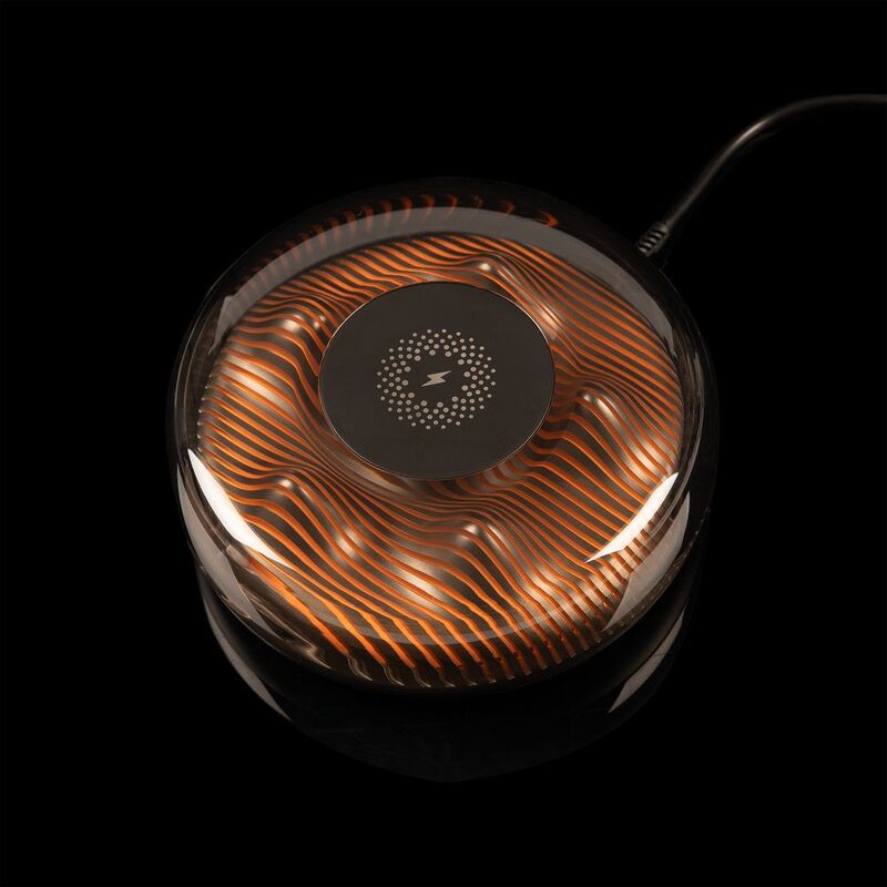 Станция беспроводной зарядки с подсветкой apexPoint ver.2, черная арт.17386.30