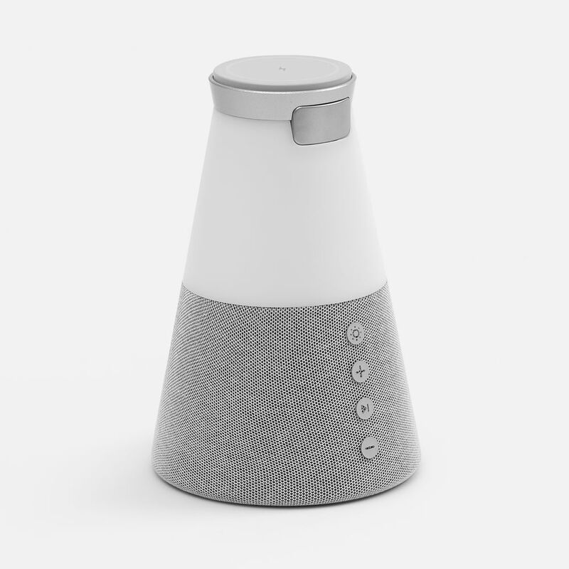 Bluetooth-колонка с беспроводной зарядкой и подсветкой Cone Sonance, серая арт.17573.10