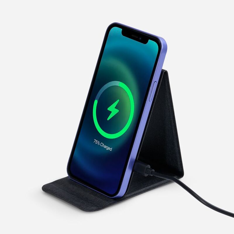 Подставка для смартфона с беспроводной зарядкой Kickstand, серая арт.17485.10