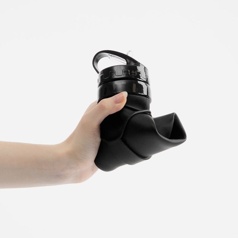 Складная бутылка для воды Langfossen, черная арт.17490.30