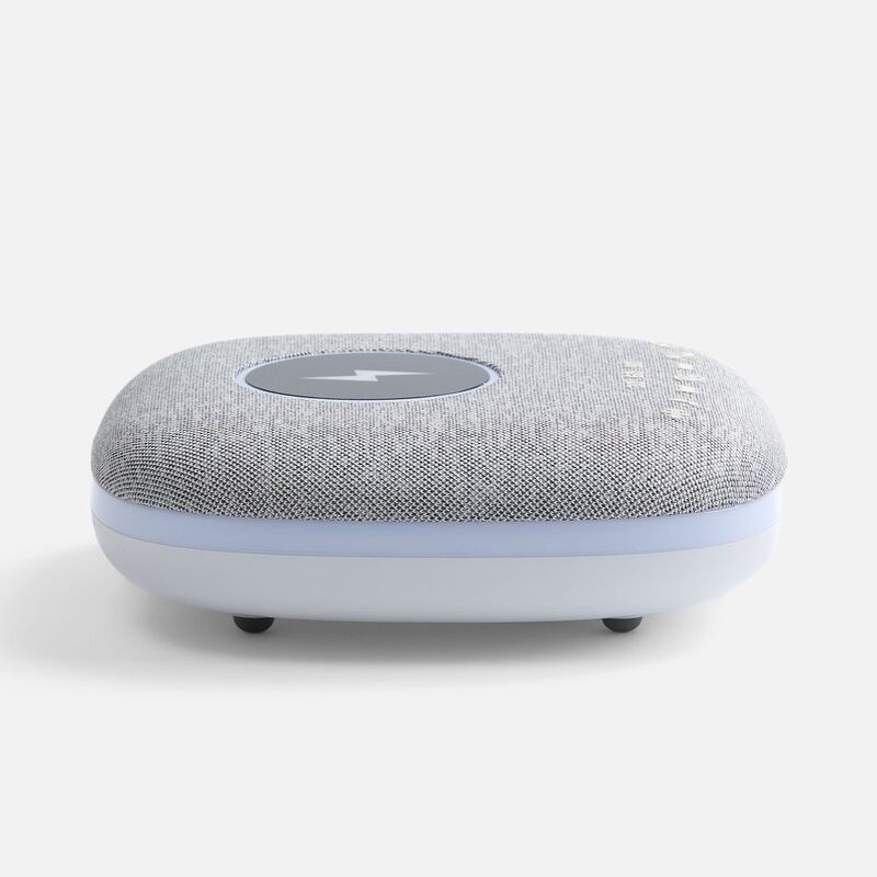 Bluetooth-колонка с беспроводной зарядкой и подсветкой Terrafonic, серая арт.17487.10