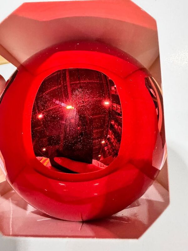 Оформительский шар Finery, 10 см, глянцевый красный арт.17654.50