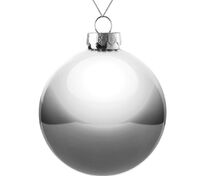 Оформительский шар Finery, 10 см, глянцевый серебристый арт.17654.10