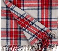 Плед &laquo;Валдай&raquo;, бежевый с красным и синим арт.17852.05