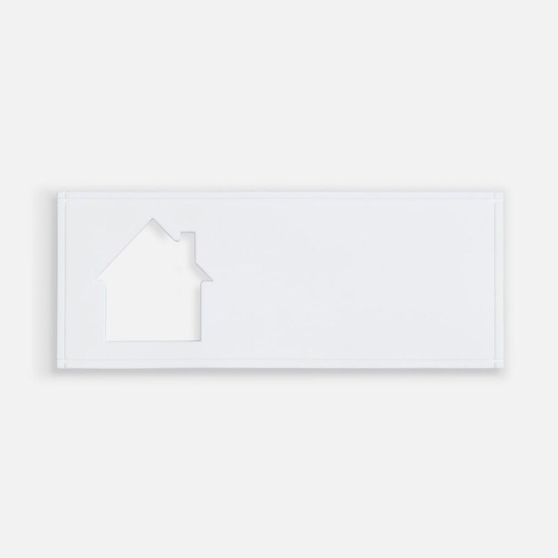 Лейбл из ПВХ с вырубкой &laquo;Дом&raquo;, белый арт.17590.60