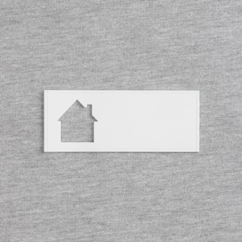 Лейбл из ПВХ с вырубкой &laquo;Дом&raquo;, белый арт.17590.60