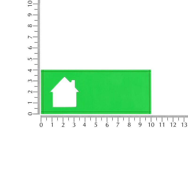Лейбл из ПВХ с вырубкой &laquo;Дом&raquo;, зеленый неон арт.17590.94