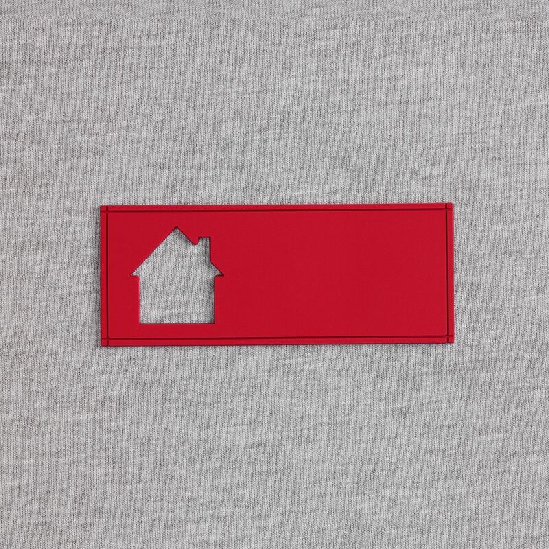 Лейбл из ПВХ с вырубкой &laquo;Дом&raquo;, красный арт.17590.50