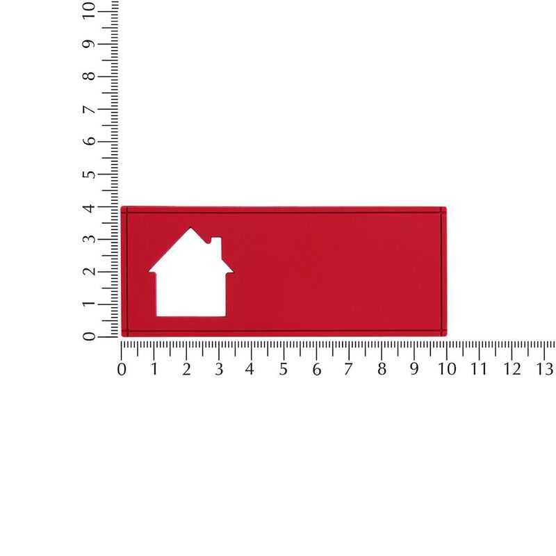 Лейбл из ПВХ с вырубкой &laquo;Дом&raquo;, красный арт.17590.50