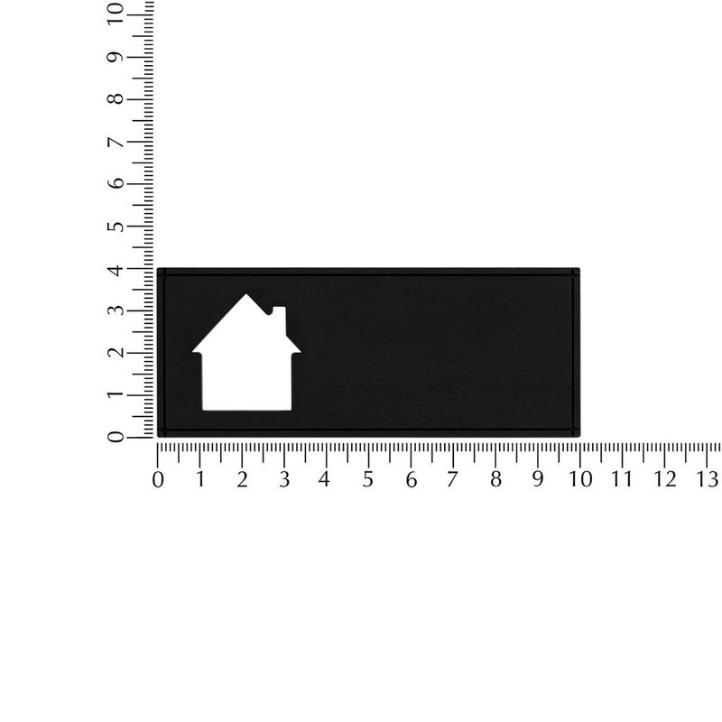 Лейбл из ПВХ с вырубкой &laquo;Дом&raquo;, черный арт.17590.30