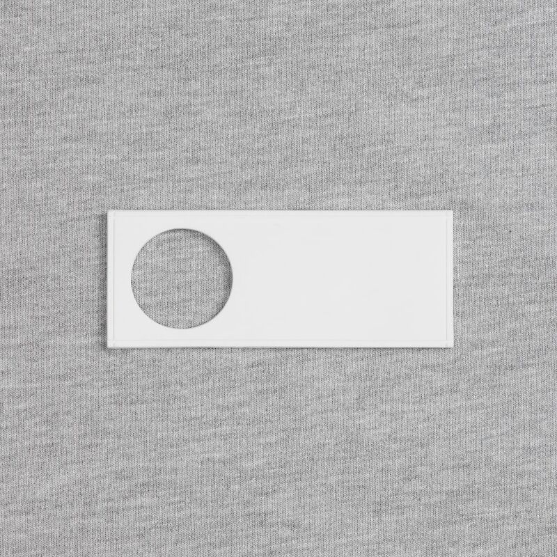 Лейбл из ПВХ с вырубкой &laquo;Круг&raquo;, белый арт.17593.60