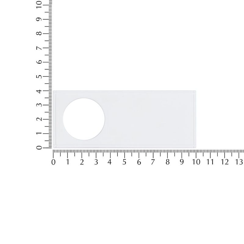 Лейбл из ПВХ с вырубкой &laquo;Круг&raquo;, белый арт.17593.60