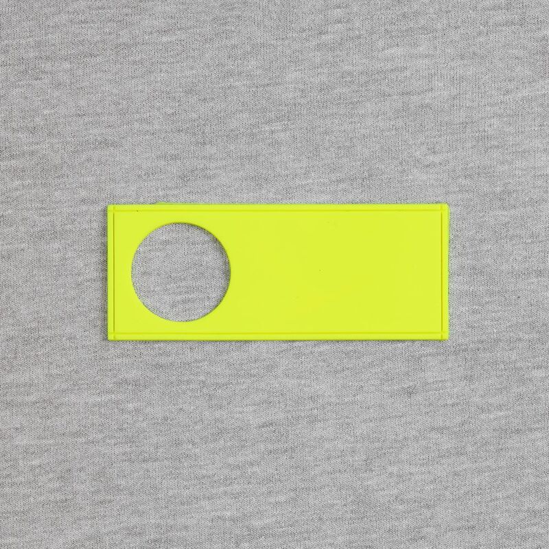 Лейбл из ПВХ с вырубкой &laquo;Круг&raquo;, желтый неон арт.17593.89