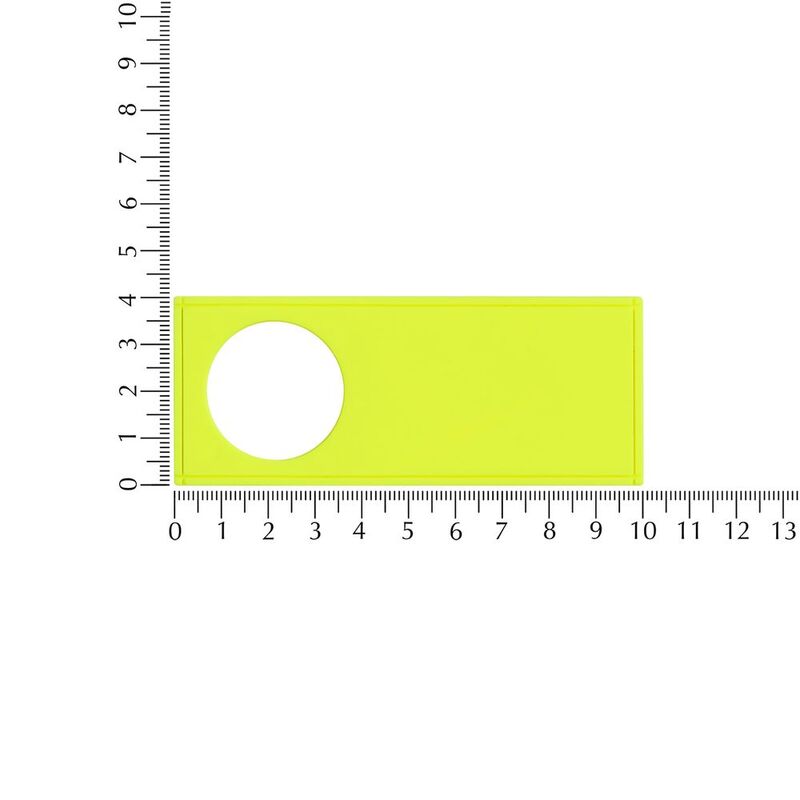 Лейбл из ПВХ с вырубкой &laquo;Круг&raquo;, желтый неон арт.17593.89