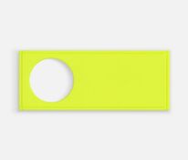Лейбл из ПВХ с вырубкой &laquo;Круг&raquo;, желтый неон арт.17593.89