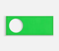 Лейбл из ПВХ с вырубкой &laquo;Круг&raquo;, зеленый неон арт.17593.94