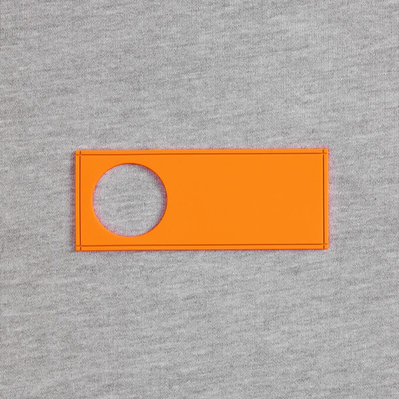 Лейбл из ПВХ с вырубкой &laquo;Круг&raquo;, оранжевый неон арт.17593.22