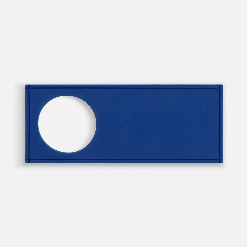 Лейбл из ПВХ с вырубкой &laquo;Круг&raquo;, синий арт.17593.44