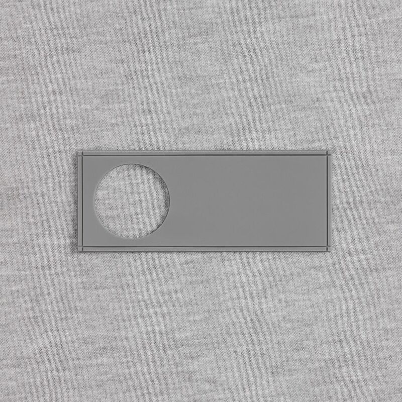 Лейбл из ПВХ с вырубкой &laquo;Круг&raquo;, серый арт.17593.10