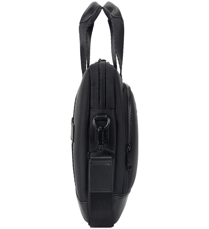 Сумка для ноутбука Santiago с кожаной отделкой, черная арт.17961.30