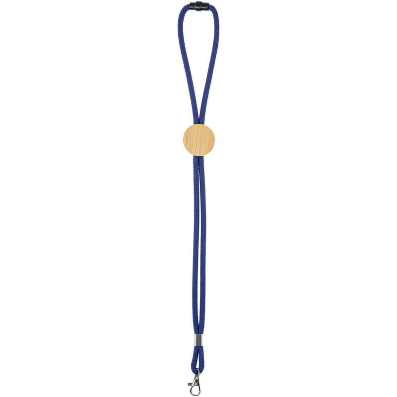 Шнурок для бейджа Tube Wood, синий арт.20382.40