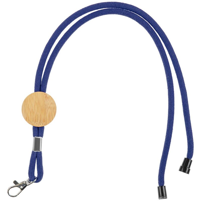 Шнурок для бейджа Tube Wood, синий арт.20382.40