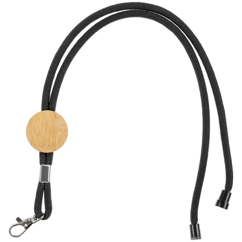 Шнурок для бейджа Tube Wood, черный арт.20382.30