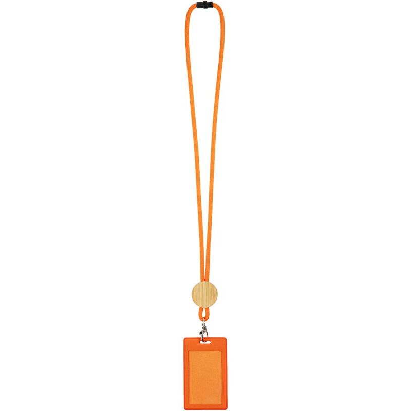 Шнурок для бейджа Tube Wood, оранжевый арт.20382.20