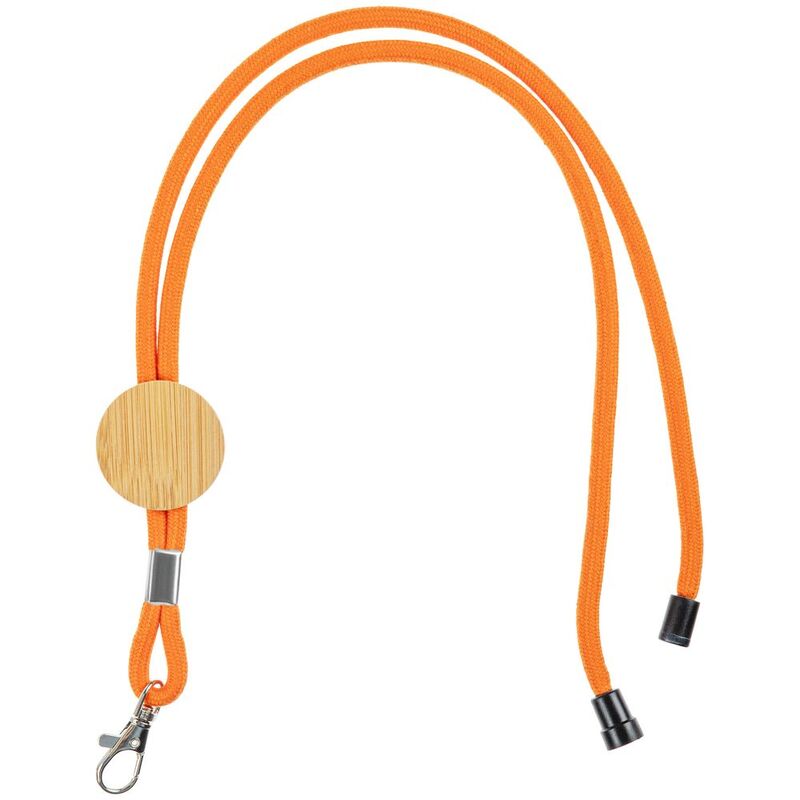 Шнурок для бейджа Tube Wood, оранжевый арт.20382.20