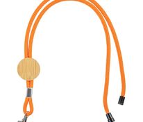 Шнурок для бейджа Tube Wood, оранжевый арт.20382.20