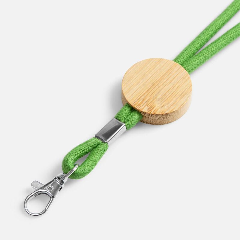 Шнурок для бейджа Tube Wood, зеленый арт.20382.90