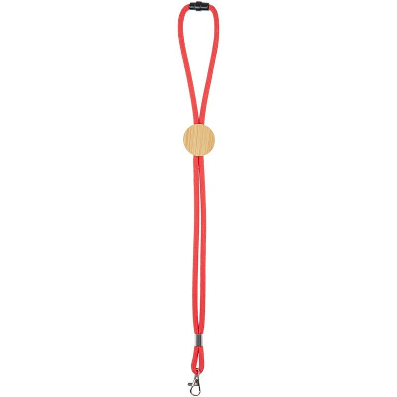 Шнурок для бейджа Tube Wood, красный арт.20382.50