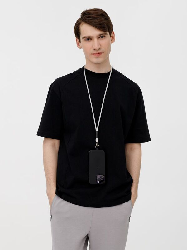 Шнурок для бейджа Tube Metal, серый арт.20383.10