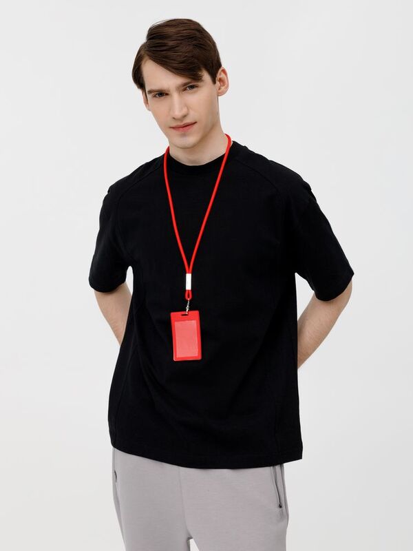 Шнурок для бейджа Tube Metal, красный арт.20383.50