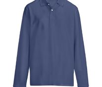 Рубашка поло унисекс с длинным рукавом Pacific LSL, синяя (джинс) арт.04441244