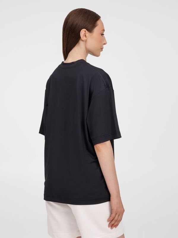 Футболка из бифлекса Morfiss, черная арт.17967.30