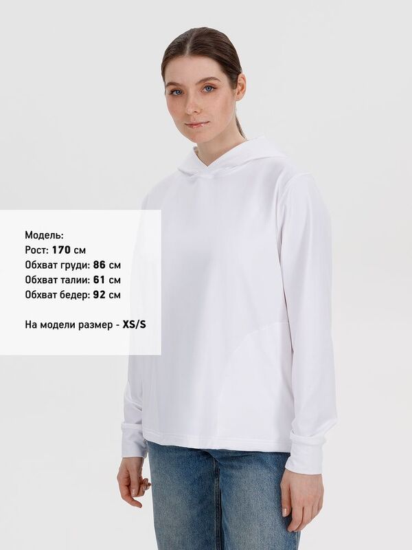 Худи унисекс Morfiss, белое арт.17969.60