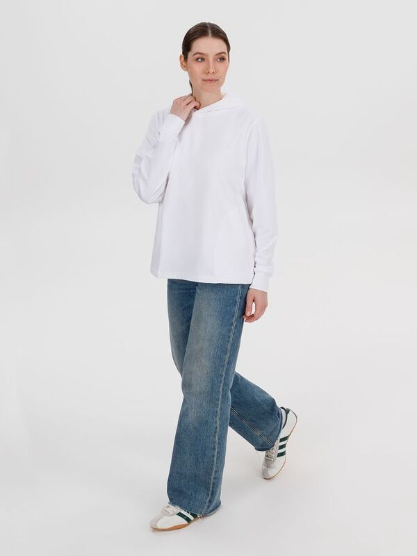 Худи унисекс Morfiss, белое арт.17969.60