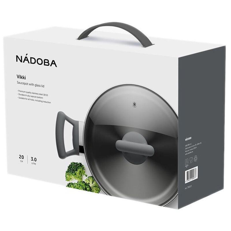 Кастрюля со стеклянной крышкой Vikki арт.19424.00