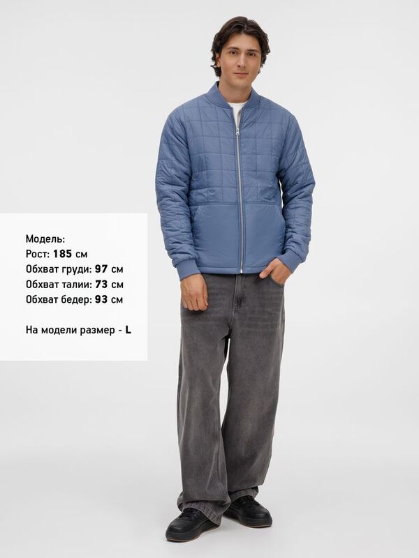 Куртка унисекс Warmbridge, синяя (джинс) арт.18306.48