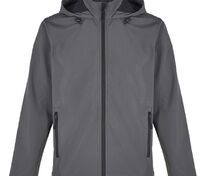 Куртка софтшелл с капюшоном мужская Race Men, темно-серая арт.04447370